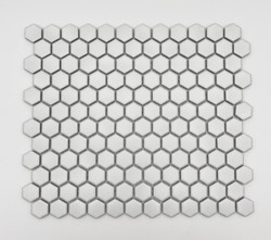 Splash Cascade 1" Hexagon White